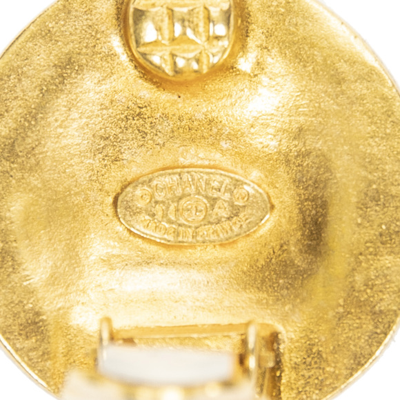 Chanel CC Medallion Clip On Earrings - Picture 3 of 3